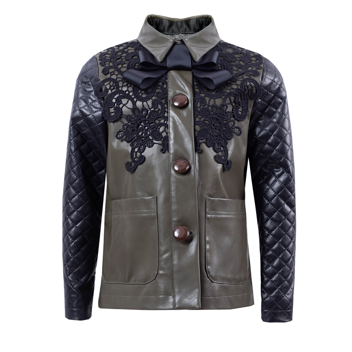 lavensey Leuven Jubilee 2022 Spring new pint girl jacket Inlen fashion leather clothes short wind coat retro coat