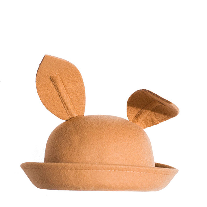 Lavensey Le Wenxi children's clothing 2022 new girl cute woolen rabbit hat top hat girl