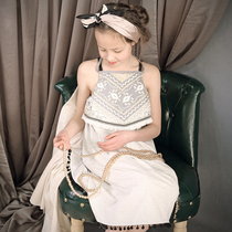 LAVENSEY 14-year-old class B other Le Wenxi new sling foreign style princess dress thin cotton vest dress