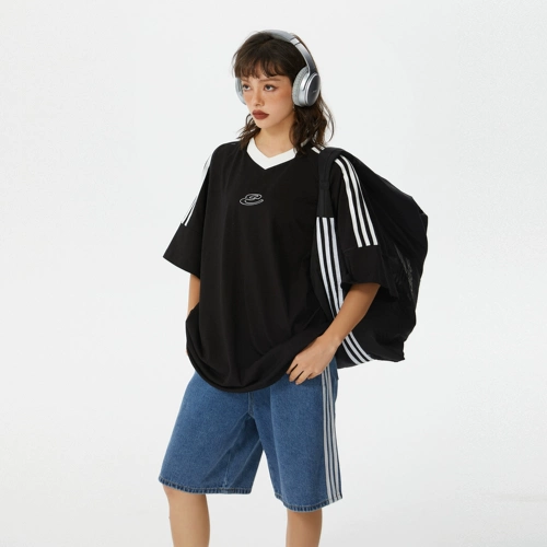 Оригинальная ретро летняя короткая футболка с коротким рукавом, в американском стиле, свободный крой