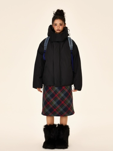 Белый бархатный зимний пуховик, корейская куртка, утиный пух, в корейском стиле, свободный крой