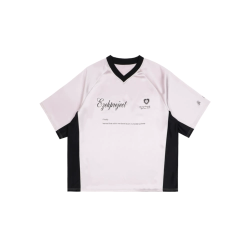 Спортивная футбольная форма, футболка с коротким рукавом, лонгслив, в американском стиле, свободный крой