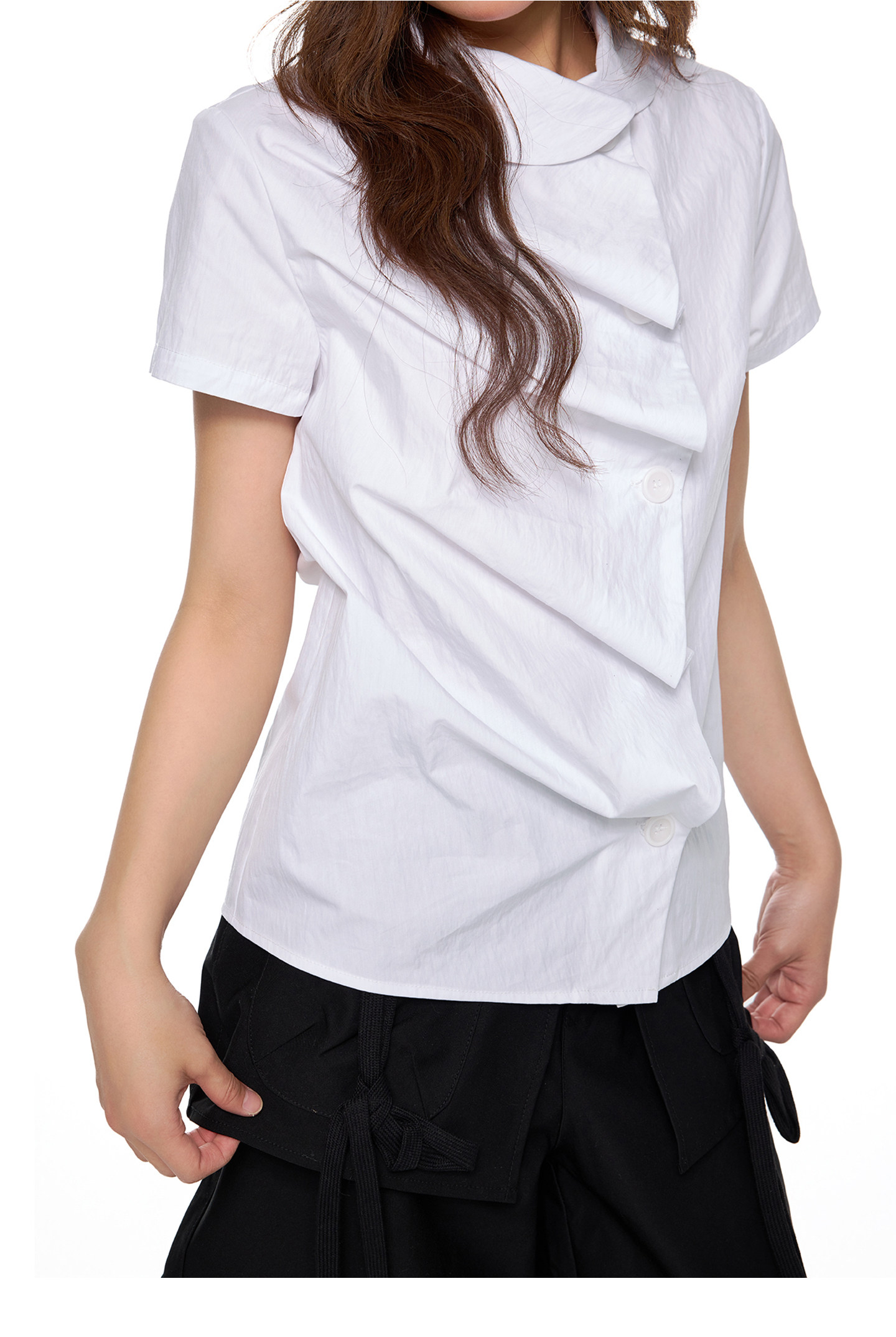 EZEK Gingham Puff Sleeve Blouse