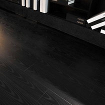 Black brushed real wood grain pure black 12mm Daya base material geothermal floor heating laminate floor High wear resistance