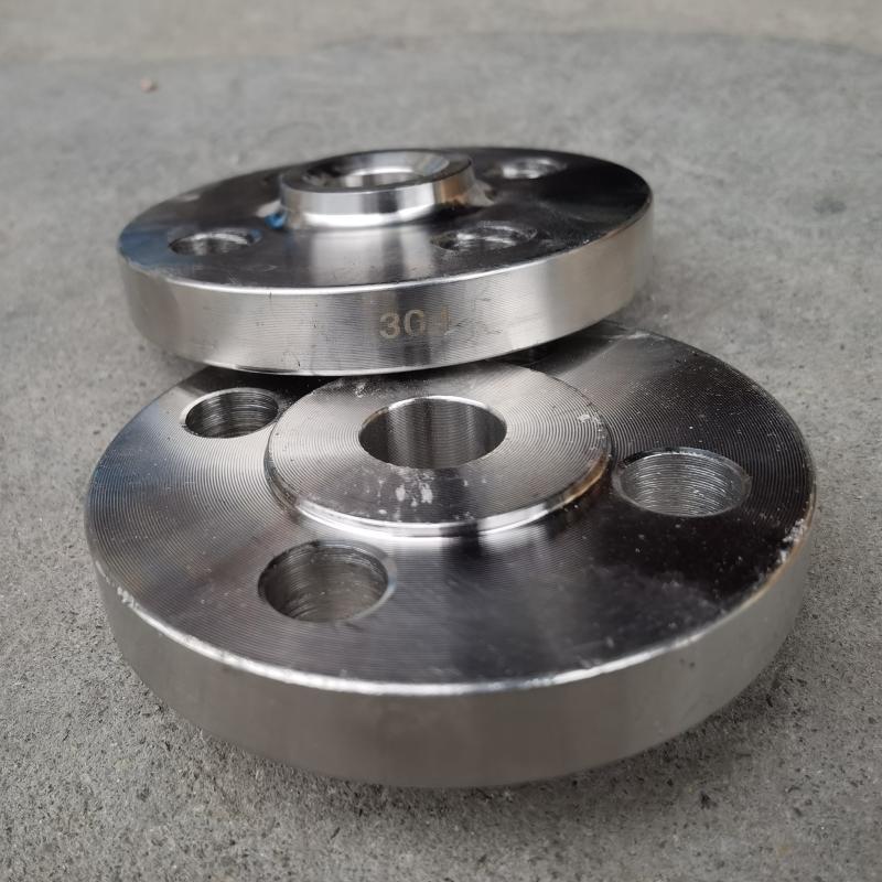 Argon oxygen 304 stainless steel band neck flat welding flange HG20594 SO with neck forged flange sheet 1 6MPa