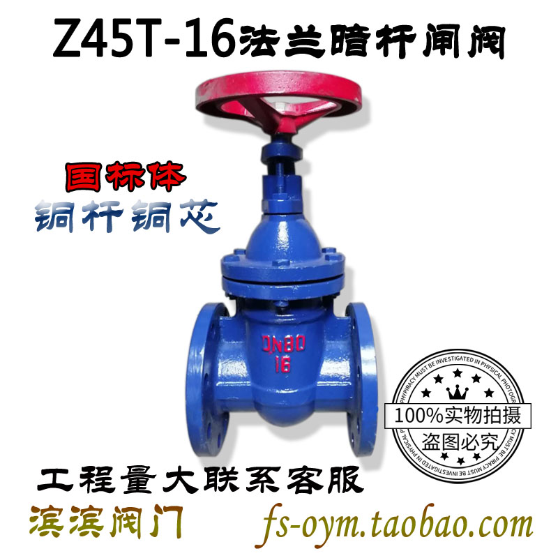 Z45T-16 copper rod copper core flange gate valve Manual cast iron gate valve DN50 65 80100150200