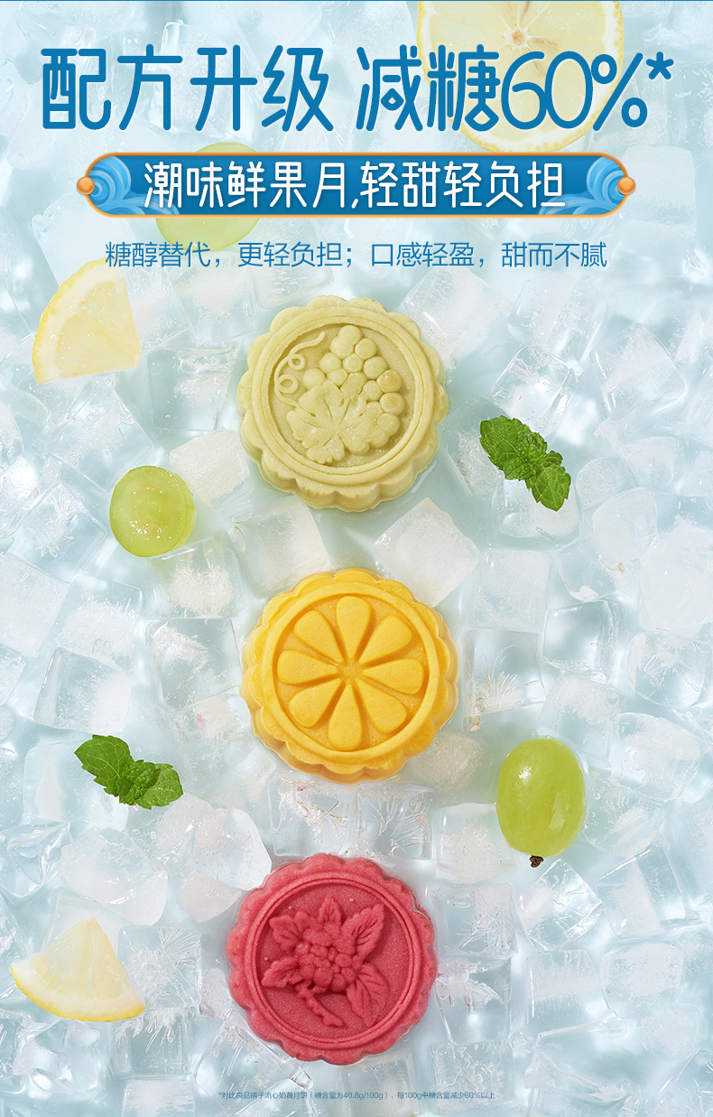 良品铺子 良辰欢聚 水果流心月饼礼盒 6味/412g 木糖醇代糖 图8