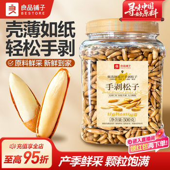 Bestore Brazilian Pine Nuts, Hand-Peeled, Long Grain, 2025 New Crop, Flagship New Year Snack, Extra Large Nut Grade