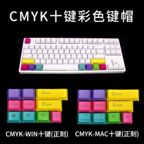 CMYK ten-key color supplementary keycap mechanical keyboard compatible Gauss Magic Duck Duga NIZ Ningzhi AKKO