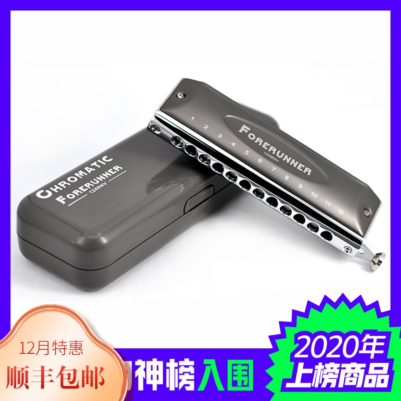 No diaphragm, non-mucosa, Dongfang Ding Pioneer 12-hole harmonica 1248NV novice beginner introductory practice