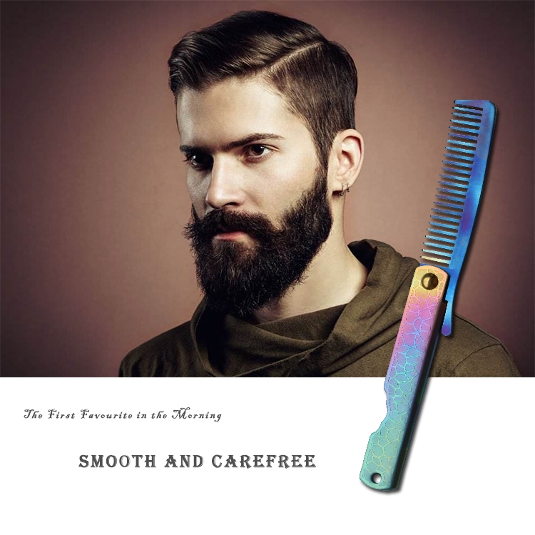 Titanium Alloy Comb Titanium Comb Oil Head Comb Beard Comb Portable Outdoor Comb Razor Comb Cool Forever Big Back Head