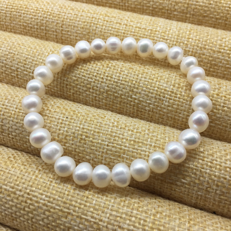 Clearance Sale Natural Pearl Bracelet Real Pearl Bracelet Elastic Cord Inspection Available