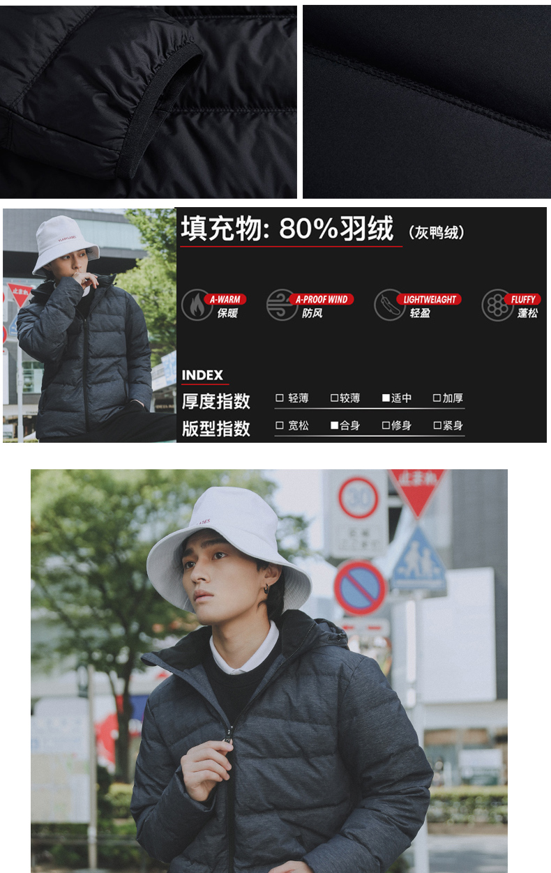 Anta down jacket nam đích thực 2018 mùa đông mới chim dày ấm áp trùm đầu mỏng áo khoác thể thao ngắn áo phao mùa đông