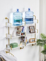 Upper wall bookshelf large capacity bedroom wall decoration room decoration rack light luxury hanging cabinet wall cabinet