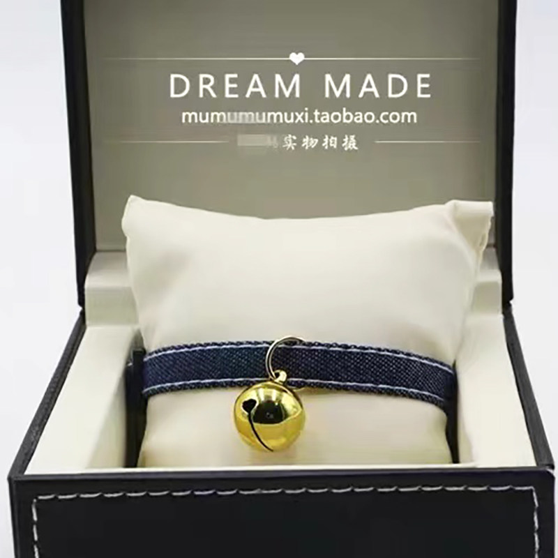 Handmade Pet Cowboy Item Ring Bell Ringer Dog Cat Kitty Bell Small Dog Hanging Accessories Silent Bell Necklace