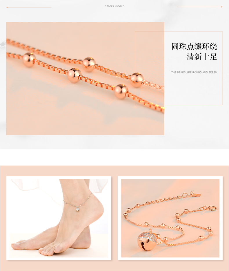 Chaine de cheville Femme en Argenterie - Ref 3103576 Image 14