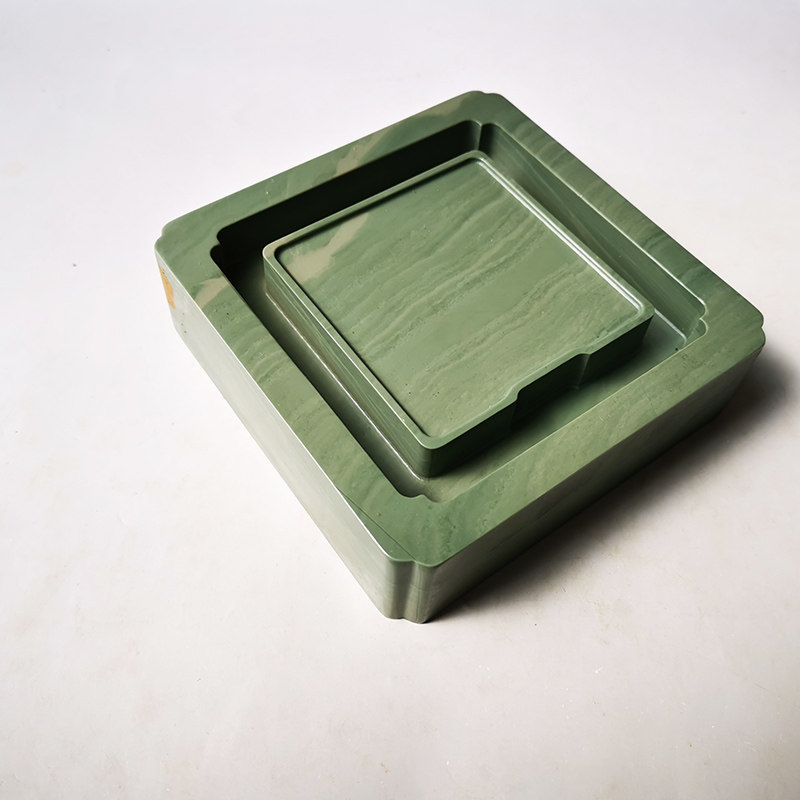 Inkstone Stone Channel Pine Flowers Stone Ink Stone Ink 5-inch Founder Practical Arts Room Four Treasure Calligraphy Practicing Calligraphy and Grinding Ink Pan Ink