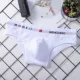 Quần lót nam hình tam giác Quần cotton eo thấp bikini Sexy U lồi thoải mái Đồ lót trẻ trung Tide Đồ lót nam đóng hộp - Eo cao