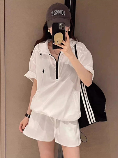 European Style Summer Outfit, a Complete Set of Casual Sports Suits for Women, New Summer Style, Trendy and Age-Reducing Two-Piece Set