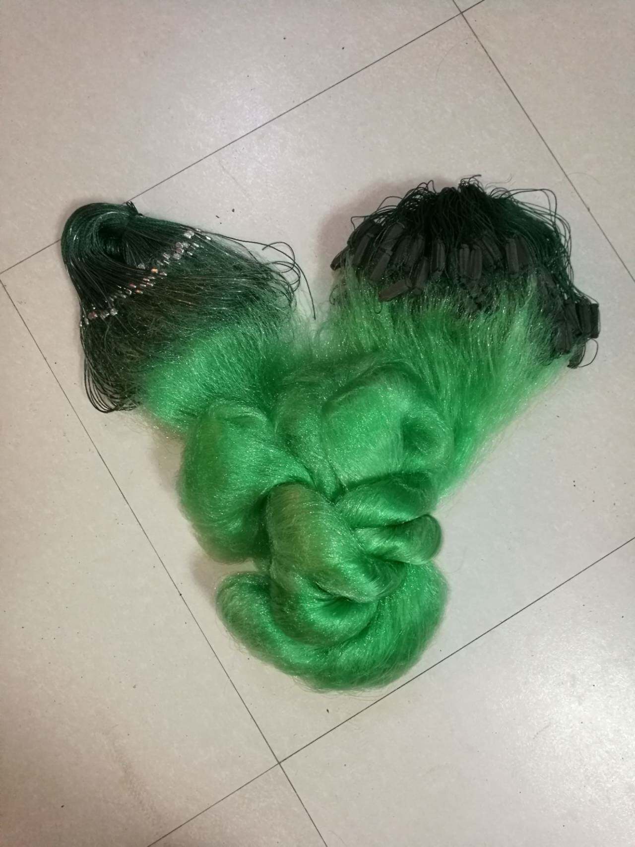 Fishing net new sticky net three-layer catch 1 5 meters 2 meters 3 meters sticky high times green wire sinking net floating net crucian carp fish net is good for fish