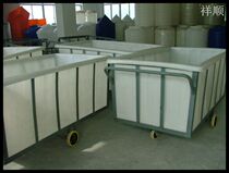 1500L cant fall rotten PE plastic square barrel 1500kg bleaching and dyeing textile breeding square box trolley mobile bucket