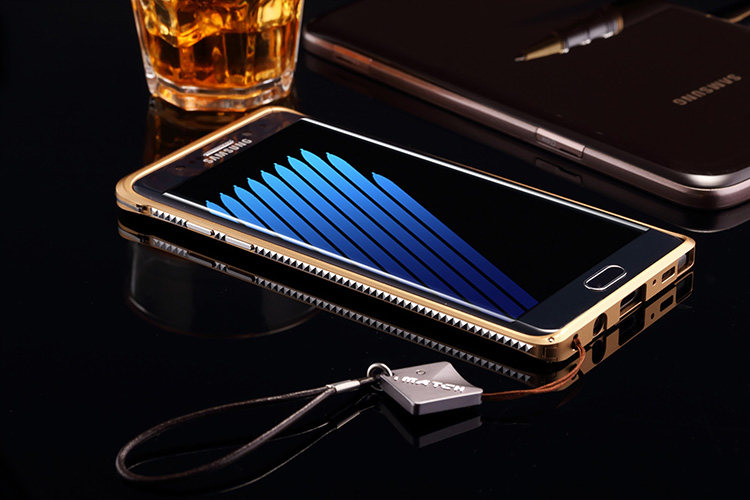 iMatch Slim Light Aluminum Metal Shockproof Bumper with Kickstand for Samsung Galaxy Note 7 N9300