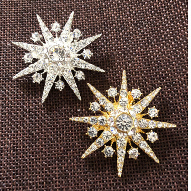 Brother Amash official website 2022 new domestic jewelry pin accessories diamond snowflake brooch female