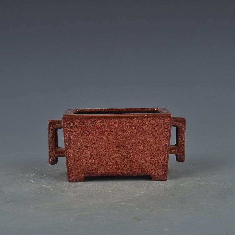 Clear Purple Gold Glazed Incense Stove Ancient Play Antique Porcelain Ware