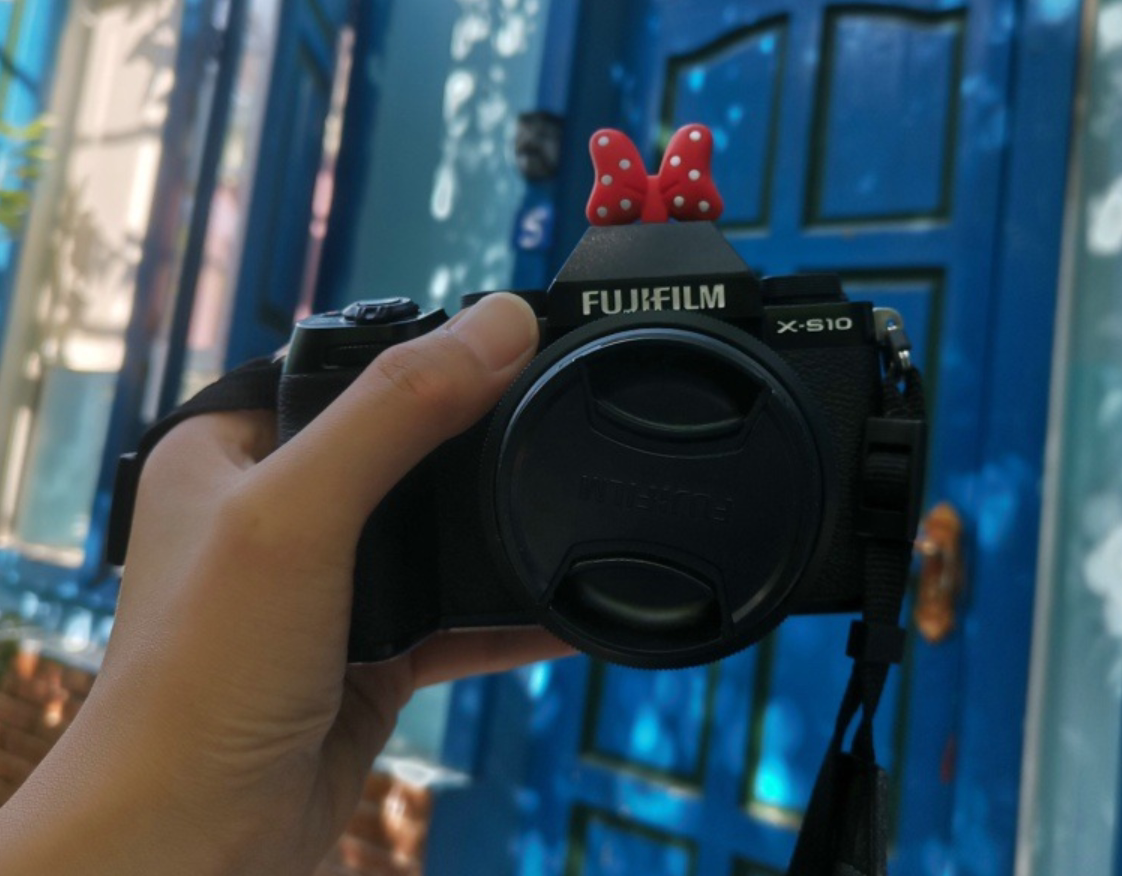 GOTO cute Minnie Mitch polka dot bow hot boot cover suitable for SLR micro single camera hot shoe accessories