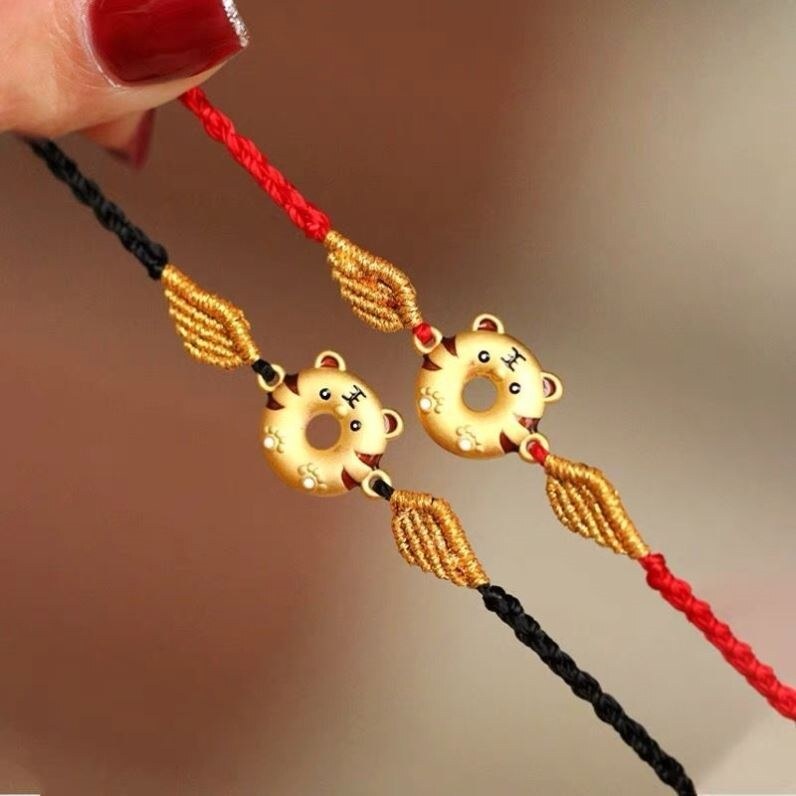 Such As Tiger Add Wing Hand Condensed and Safe Buttons Sweet Donut Zodiac Tiger Transit Pearl Couple This Life Year Gift Bracelet Pendant