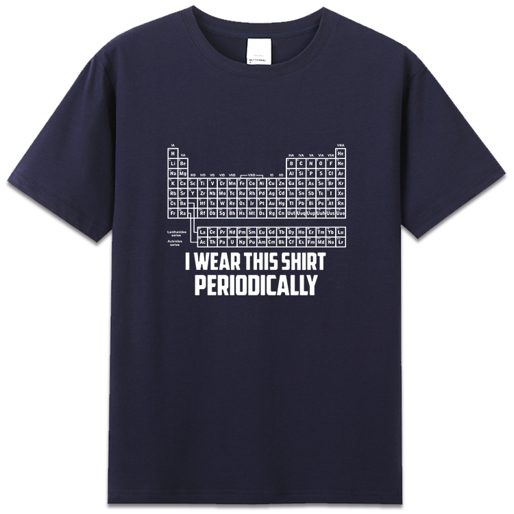 Chemistry-Themed Short-Sleeve T-Shirt Inspired by Ryan Gosling's Character in the Movie, Featuring the Periodic Table of Elements Chemistry-Themed Short-Sleeve T-Shirt Inspired by Ryan Gosling's Character in the Movie, Featuring the Periodic Table of Elements