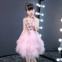 Giải phóng mặt bằng Đặc biệt Hoa Girl Wedding Princess Tutu Girls Piano Trang phục trẻ em Người mẫu Catwalk Dress Pink váy đầm xuân hè đẹp cho bé gái
