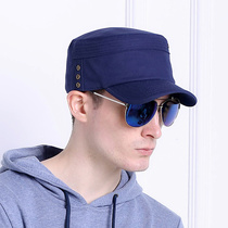 Hats Mens military hat Korean version of tide cap youth spring and autumn baseball cap fashion casual cotton short eaves flat top hat