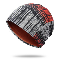 Pullover hat mens autumn and winter scarf Korean fashion simple plus soft velvet pile cap cap cap scarf female