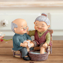 Creative home decorations simulation old man Old Lady resin old couple ornaments father Mothers Day wedding gift