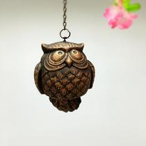 Owl wind chimes southern cast iron bell heavy handmade bell metal iron ornaments gift ornaments