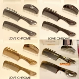 Японская расческа для волос LOVE CHROME, черная, серебряная, антистатическая, розовое золото, K24GP, нано-расческа для ухода за волосами