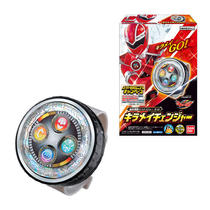Bandai food play box egg super hero magic into the team shining even miniature weapon props spot