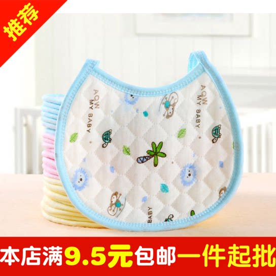 Baby saliva towel newborn baby Antarctic cotton bib baby round edge waterproof bib eating meal bag