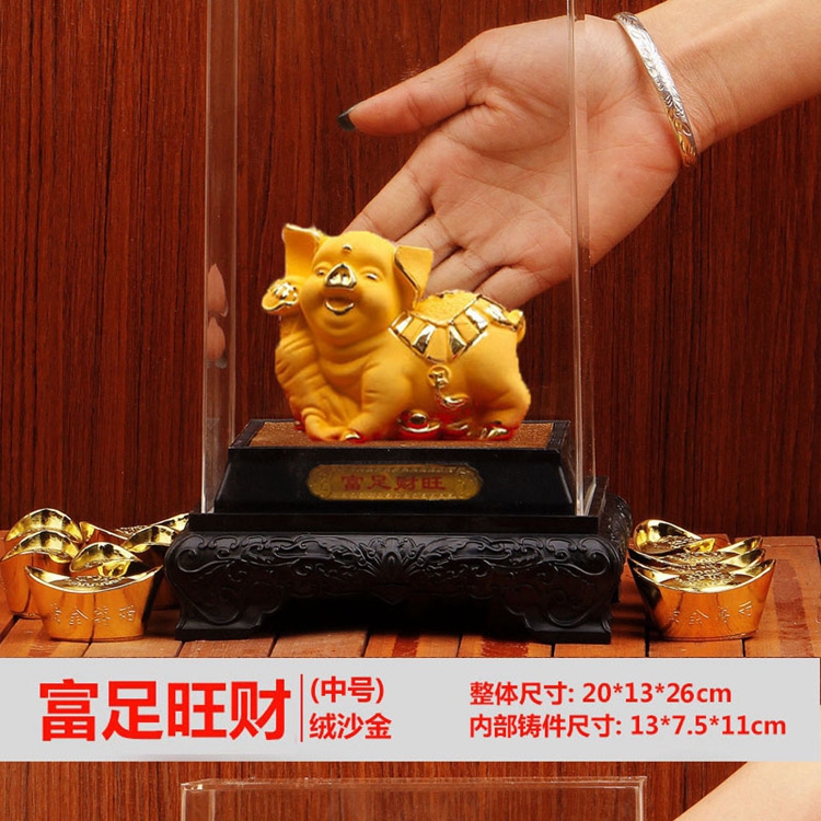 Đồ trang trí lợn cashmere bằng vàng cashmere 12 Zodiac may mắn lợn thủ công bảo hiểm xe hơi 4S cửa hàng hoạt động mở quà tặng - Trang trí nội thất phụ kiện trang trí phòng khách đẹp