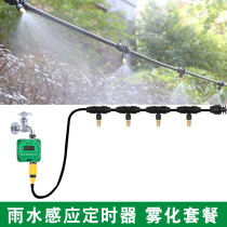 Kill cooling rainwater induction automatic timing flower sprinkler Copper nozzle atomization watering potted gardening micro-spray irrigation