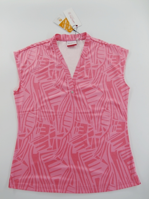 European Golf Brand Sports T-Shirt Women's Quick-Drying Vest Spring and Summer Lapel Quick-Drying Shirt Antibacterial Printed Fabric