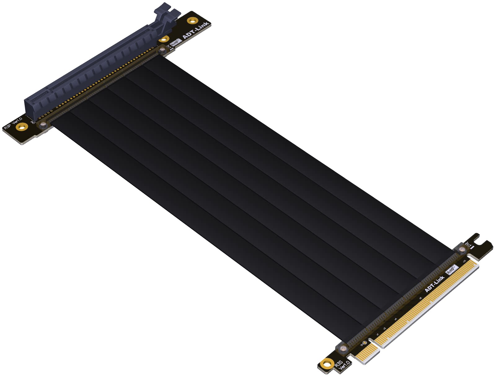 Graphics card right angle 90-degree extension line PCI-E 3 0 x16 compatible with PK-217E XE tracker host shell