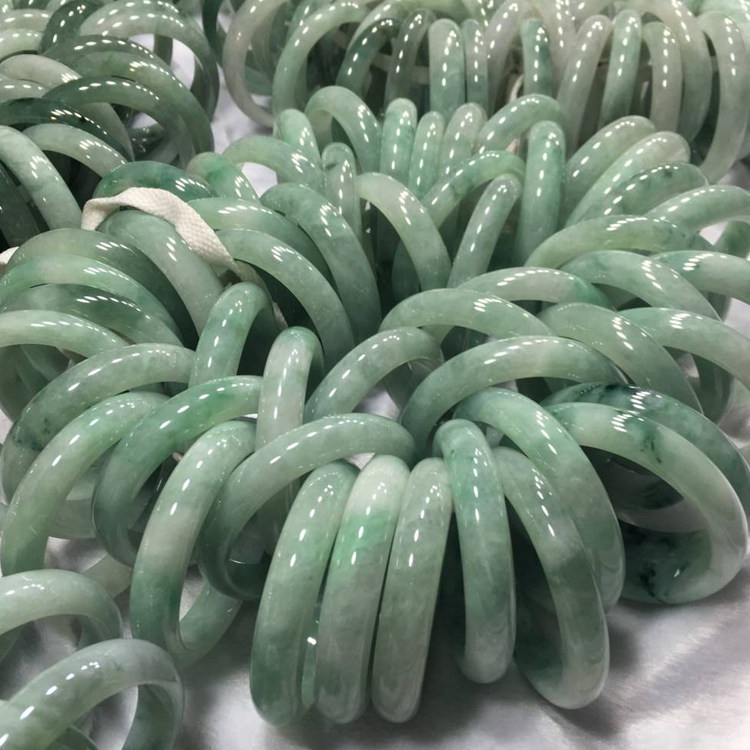 12 years old shop natural A jade bracelet female big ring jade bracelet wide version bracelet jade ring jade ring