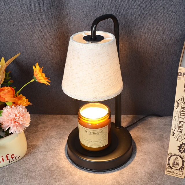 Japanese-Style Wabi-Sabi Flameless Wax Melting Lamp, Adjustable Height Aromatherapy Lamp, Bedroom Candle Melting Lamp, Night Light, Wedding and Birthday Gift