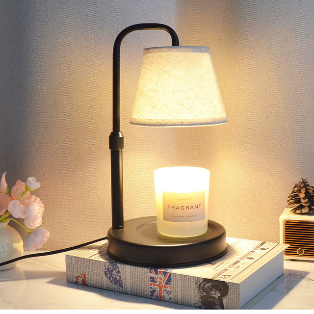 Japanese-Style Wabi-Sabi Flameless Wax Melting Lamp, Adjustable Height Aromatherapy Lamp, Bedroom Candle Melting Lamp, Night Light, Wedding and Birthday Gift