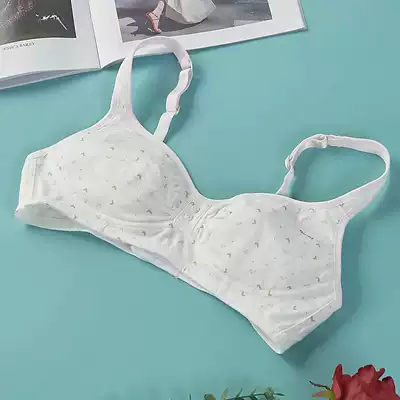 30323 new developmental period girl print bra without steel ring buckle student comfortable cotton underwear 12 10