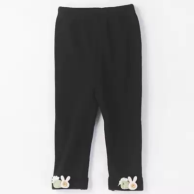 61218 Spring and Autumn new children's suit cartoon elastic waist fashion casual plus velvet warm baby pants 223