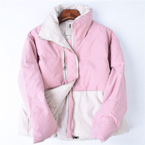 60549 Winter New Womens Dress Academy Wind Stand-up Collar Zip Loose Fashion Casual Parquet Warm Cotton Clothing Cotton Clothe 42