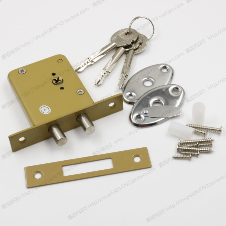 Shili Brand Cross Key Double Hook Purse Lock Wooden Door Invisible Lock Security Sliding Door Lock Concealed Door Lock